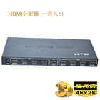 Çin 3D Video 4K HD HDMI Ayırıcı 1 x 8 HDMI Ayırıcı 1 8 Çıkış şirket